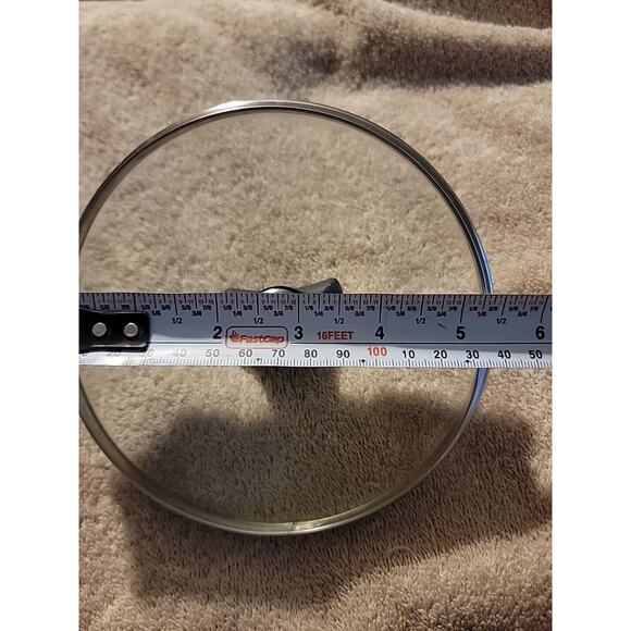 Farberware Replacement Lid Glass & Stainless 5 1/4" Inner 6" Outer - Picture 3 of 5
